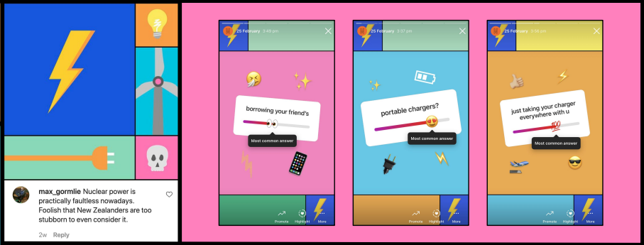 Social media tile from campaign